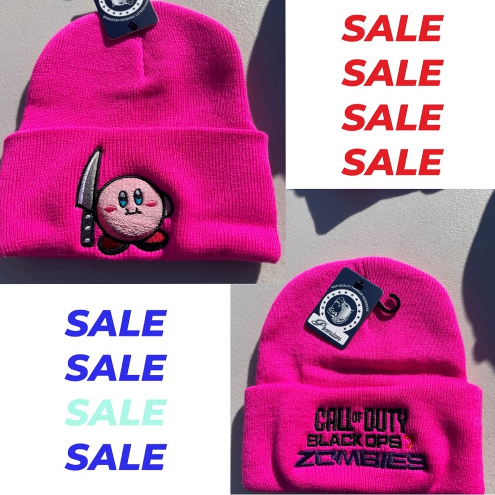 Kirby Knife and COD beanie bundle (New)